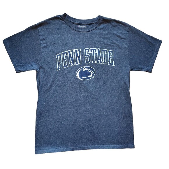 Penn State Shirt Men Medium Gray Golf Champion Crew Neck Short Sleeve Top - Picture 1 of 5